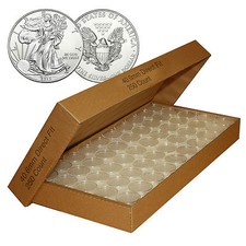 250 Direct Fit Airtight H40 Coin Holders Capsules For AMERICAN U.S. SILVER EAGLE picture