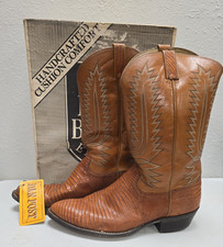 Vintage Dan Post Teju Lizard Western Boots Peanut Brittle Men’s 13D Old Label picture