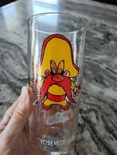 VTG 1973 Pepsi Yosemite Sam Looney Tunes Federal Thin Glass White Letters RARE  picture