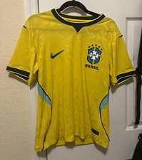 Nike Brazil National Team Soccer Jersey Shirt Yellow/Green/Blue Size S picture