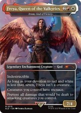 Freya, Queen of the Valkyries - Iroas, God of Victory -Foil Light Play MTG picture
