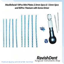Maxillofacial Mini Straight Plates 5pcs 2.0mm 5pcs 1.5mm Titanium 80pcs Screw DR picture