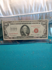 1966 $100 VF United States Note Red Seal Banknote A00267849A Uncertified picture