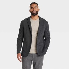 Men's Comfort Wear Knit Blazer - Goodfellow & Co Charcoal Gray L: picture