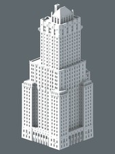 Shelton Hotel Building 8 Inches (Stone Grey) picture