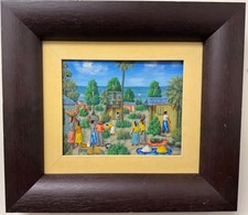 haitian art alaby LY art Caribbean Rigaud Benoit Philomé Obin style landscape. picture