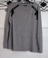 INC International Concepts Pullover Sweater Women's Size XL Gray Long Sleeve picture