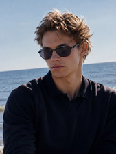 Balenciaga 9208 Logo Temple Black Oval Sunglasses picture