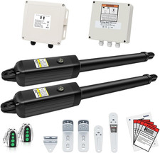 PW302 Dual Swing Gate Opener - 12ft Gates, Remote & Solar Ready picture