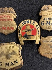 Vintage 1937 Buck Jones Club Horseshoe Badge Pin Grape-Nut Cereal Premium Cowboy picture