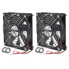 2Pcs 12025 120Mm X 25Mm 12V 5 Inch Dual Ball Bearings Brushless Fan 2Pin DC Cool picture