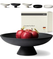 Concrete Fruit Bowl for Kitchen Counter - Large Decorative Bowl picture