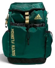 NWOT Adidas South Florida Bulls Utility Premium Backpack Green Gold Collegiate picture
