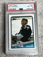 PSA 8 FOOTBALL CARD 1988 TOPPS BO JACKSON ROOKIE OAKLAND RAIDERS picture