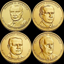 2014 PRESIDENTIAL DOLLAR COMPLETE FULL 4 coin SET BRILLIANT UNCIRCULATED BU picture