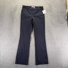 Lila Ryan Pant Womens 4 Blue Cotton Chino Flared Business Preppy Office Stretch picture