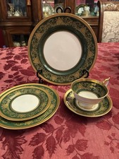 Aynsley Imperial Laurel Green China REDUCED - 5 PIECE SET picture