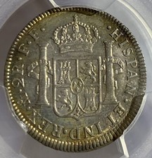 Mexico 1781 MO-FF 2 REALES SILVER COIN PCGS AU58 picture