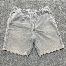 Katin Shorts Mens M Gray Corduroy Chino Elastic Waist 7 Inch Inseam Casual picture