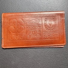 1970s Wells Fargo Leather Banknote Checkbook Wallet Stagecoach Advertising Promo picture