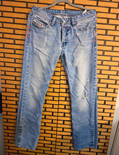 Diesel Men’s Light Wash Blue Denim Jeans Slim Low Rise Straight Adidas Collab picture
