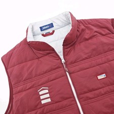 Johnnie O Men's XL Full Zip Harwich Puffer Vest Maroon Logo Zip Pockets picture