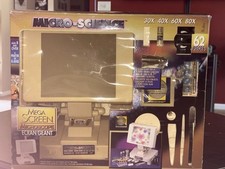 Vintage MICRO-SCIENCE MEGA SCREEN MICROSCOPE 62 PCS 1998-Used/Powers On picture