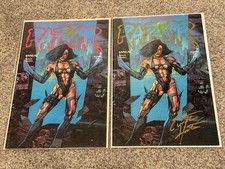 Razor Annual #1 Red & Gold Variant Signed by Everette Hartsoe 1st App Shi 1993 picture