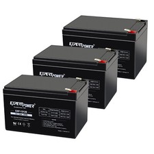 EXPERT POWER  3 Pack - 12V 12Ah F2 SEALED LEAD ACID RECHARGEABLE BATTERIES picture