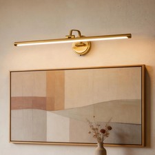 Hardwired Picture Light for Wall,32 Inch Modern Brass Dimmable Frame Light wi... picture