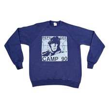 Vintage Refugee Camp Crewneck XL Raglan Made USA Navy Rap Hip-Hop Fugees Rare picture