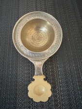 Antique Austrian Hungarian Silver Tea Strainer picture