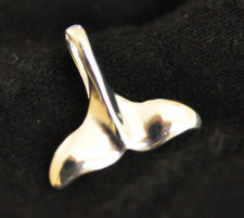 NEW 925 Sterling Silver Whale Tail Pendant – Ocean Sea Life Charm Polished Looks picture
