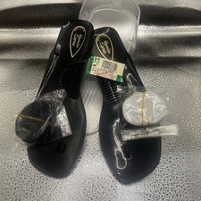 Hawaiian Express Vintage Black Lace Up Sandals Women Size 7 Made in USA NWT picture
