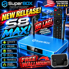 🔥🔥 NEW SUPERBOX S8 MAX FREE WALLMOUNT DVR MULTIVIEW 3X POWER S7 UPGRADE picture