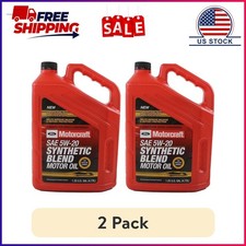 (2 pack) Motorcraft Synthetic Blend Motor Oil 5W-20, 5-Quart Jug picture