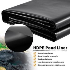 40x40ft Waterproof HDPE Pond Liner Pond Liners Fish Liner Gardens Landscaping US picture