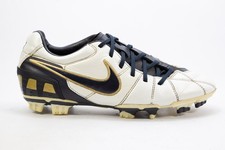 Nike Total 90 Shoot III Football Boots Mens US 9 White Gold T90 2009 Vintage VGC picture