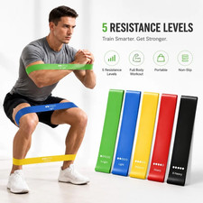 Heavy Duty Pull Up Resistance Bands Assisted Exercise Home Gym Training Physio picture