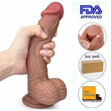 ULTRA REALISTIC Dong Dildo Suction Cup Waterproof Cock Veined Sex Toys for Adult picture