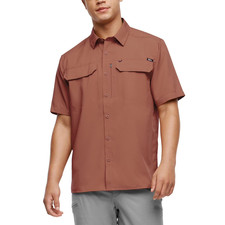 Eddie Bauer Men's Tech Woven Shirt Size XXL Red picture