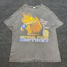 Vintage 1996 University of Kentucky Wildcats Final Four T-Shirt Black Mens XL picture