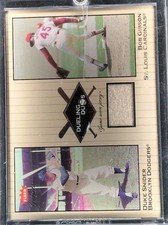 Bob Gibson Duke Snider 2002 Fleer Greats Dueling Duos Game Used Jersey #BG1  picture
