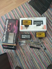 VTG Amber Bosch Pilot Halogen Fog lights W/Covers 22451 New Old Stock  picture
