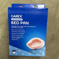 New Carex Contoured Bed Pan Holds 76 oz. WIDER SEAT for Comfort w/Side Grips picture