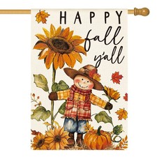 AVOIN colorlife Fall Scarecrow House Flag 28x40 Inch for Outside | Double Sid... picture