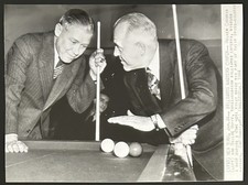 1944 Photo-Willie Hoppe & Welker Cochran Three Cushion Billiards Experts picture