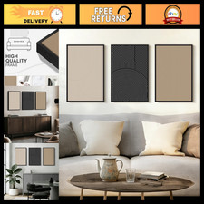 Minimalist Boho Wall Art - Framed Modern Abstract Geometric Decor 16x24in picture