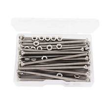 cSeao 60pcs M3 x 70mm Machine Screws Nut Assortment x 30-Pack, Silver picture