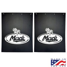 Mack Mud Flaps Poly 24” X 30” MACK Bulldog Logo (pair) Black picture